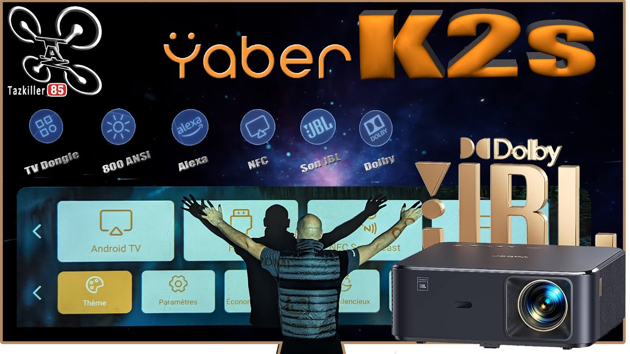YABER K2S LCD LED projecteur Android TV / Dolby Audio JBL / NFC / WIFI 6…  Bonne chance !
