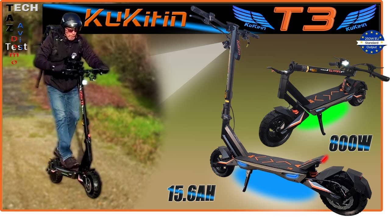 KUKIRIN T3 🛴 800W e-scooter – Confortable, Efficace  et INNOVANTE – Rapport qualité prix ?