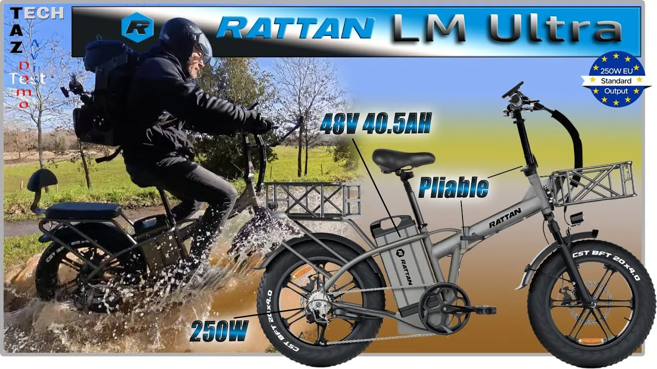 Rattan LM Ultra Fatbike 20″ pliant 40.5AH – Confort et Performance – Bonne chance !