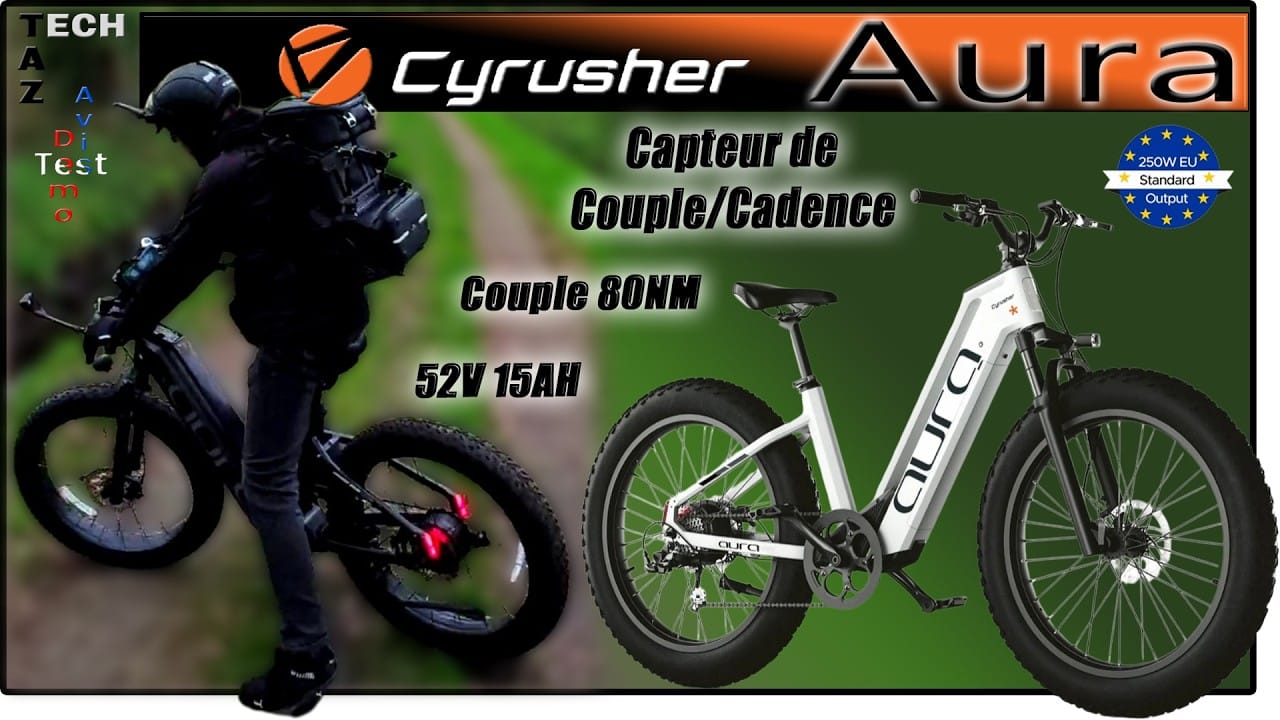 Cyrusher AURA Fatbike 26″ à Capteur de Couple ” cadensé ” –  Test Démo Avis – Bonne chance !