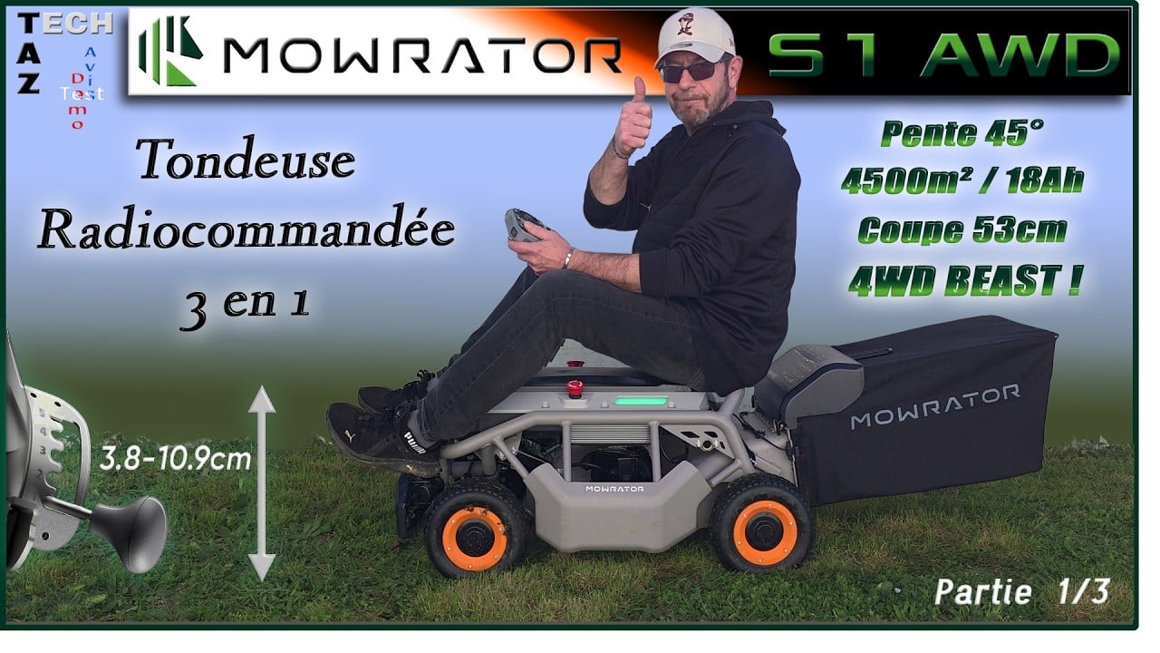 MOWRATOR S1 4WD tondeuse radiocommandée 3 en 1 – The BEAST – 1ère partie !
