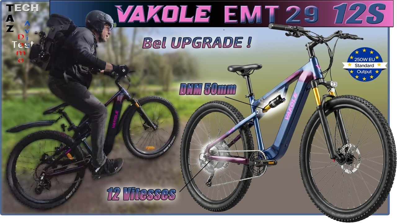 VAKOLE EMT29 12S VTT tout suspendu – Test & Avis – Le même en mieux ?