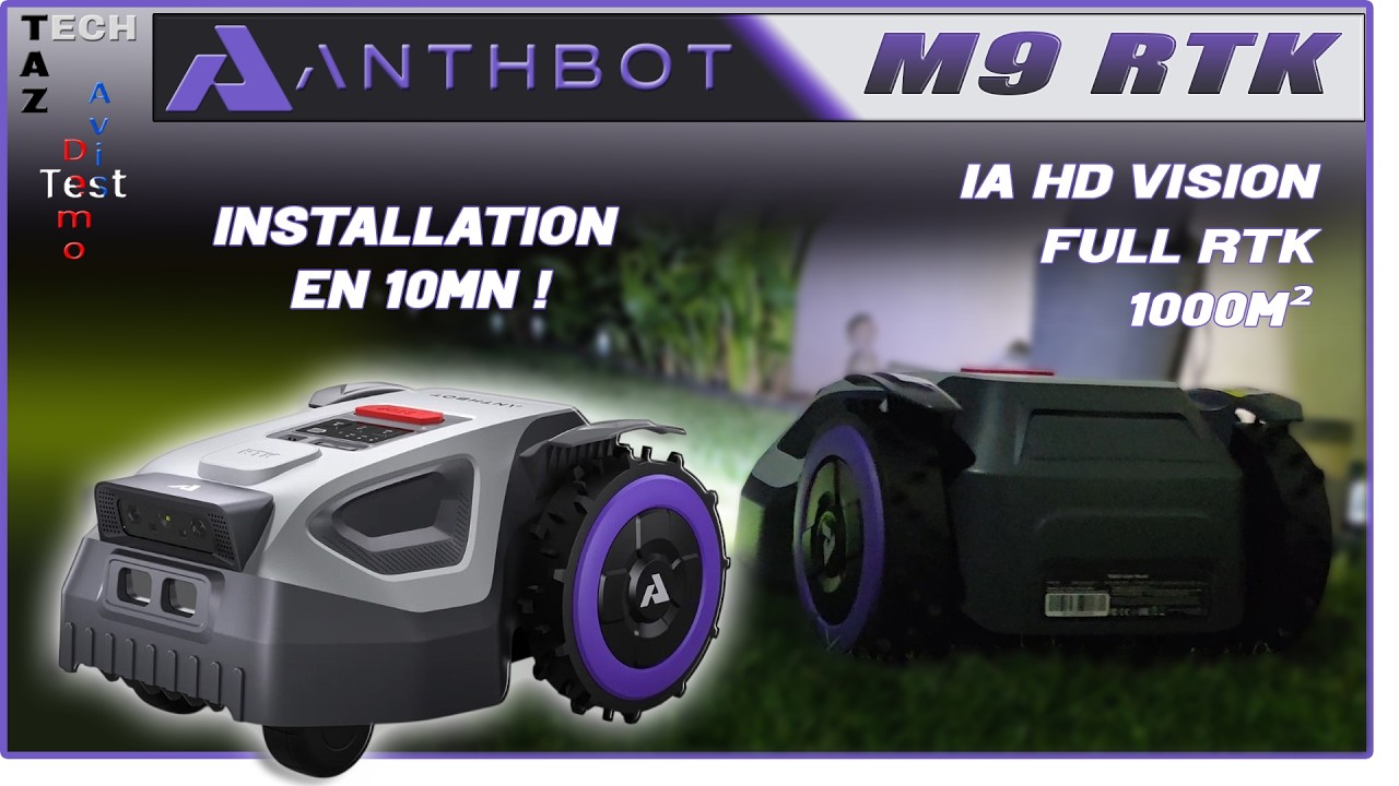 ANTHBOT M9 RTK robot tondeuse 1000m² – Test complet – EFFICACE & PAS CHER ?