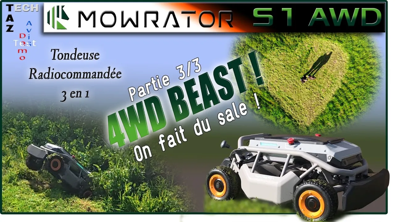 MOWRATOR S1 4WD tondeuse radiocommandée 3 en 1 – PUISSANCE et EFFICACITÉ – Partie 3 !
