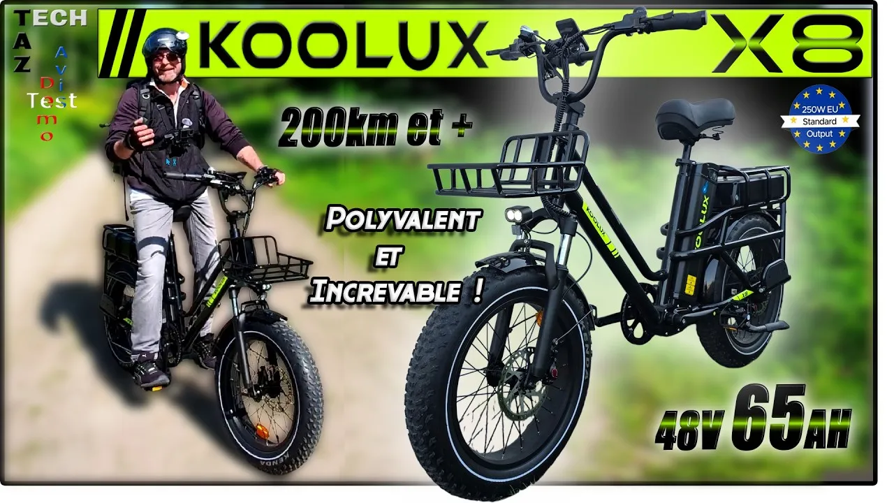 KOOLUX X8 65Ah Fatbike VAE Cargo – PUISSANT, POLYVALENT et INCREVABLE – Bonne chance !