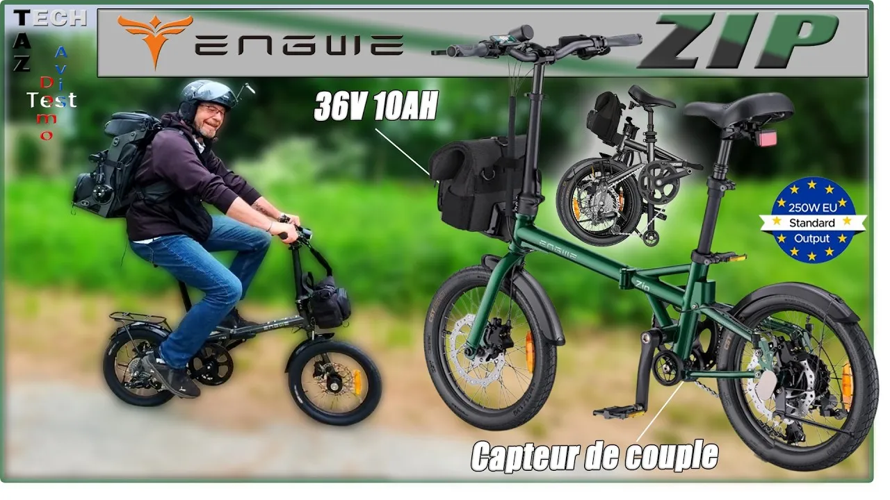 Engwe ZIP VAE pliant Ultra complet – Test & Avis – Capteur de couple et batterie amovible !