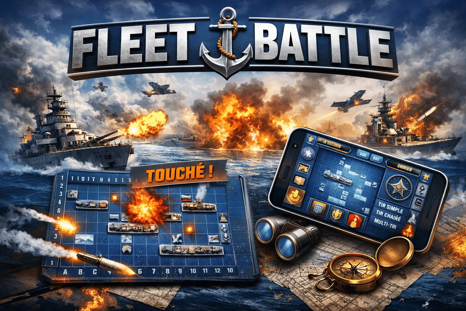 Fleet Battle – Quand le classique Touché-Coulé devient un jeu mobile incontournable